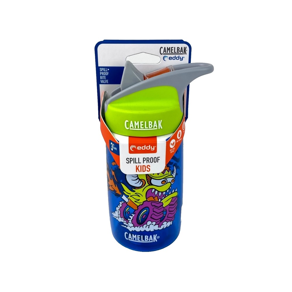 New Camelbak Eddy Water Bottle 12 oz Spill Proof Monster Trucks BPA Free .4L